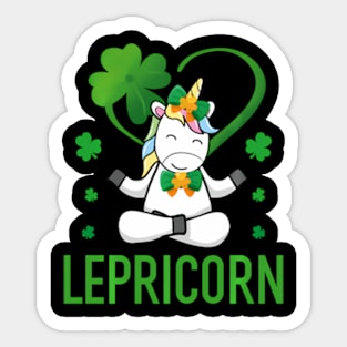 s s HapSt Patricks Day Unicorn Lepricorn C Sticker